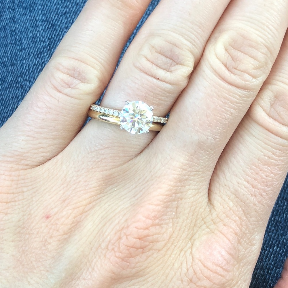 Moissanite engagement ring